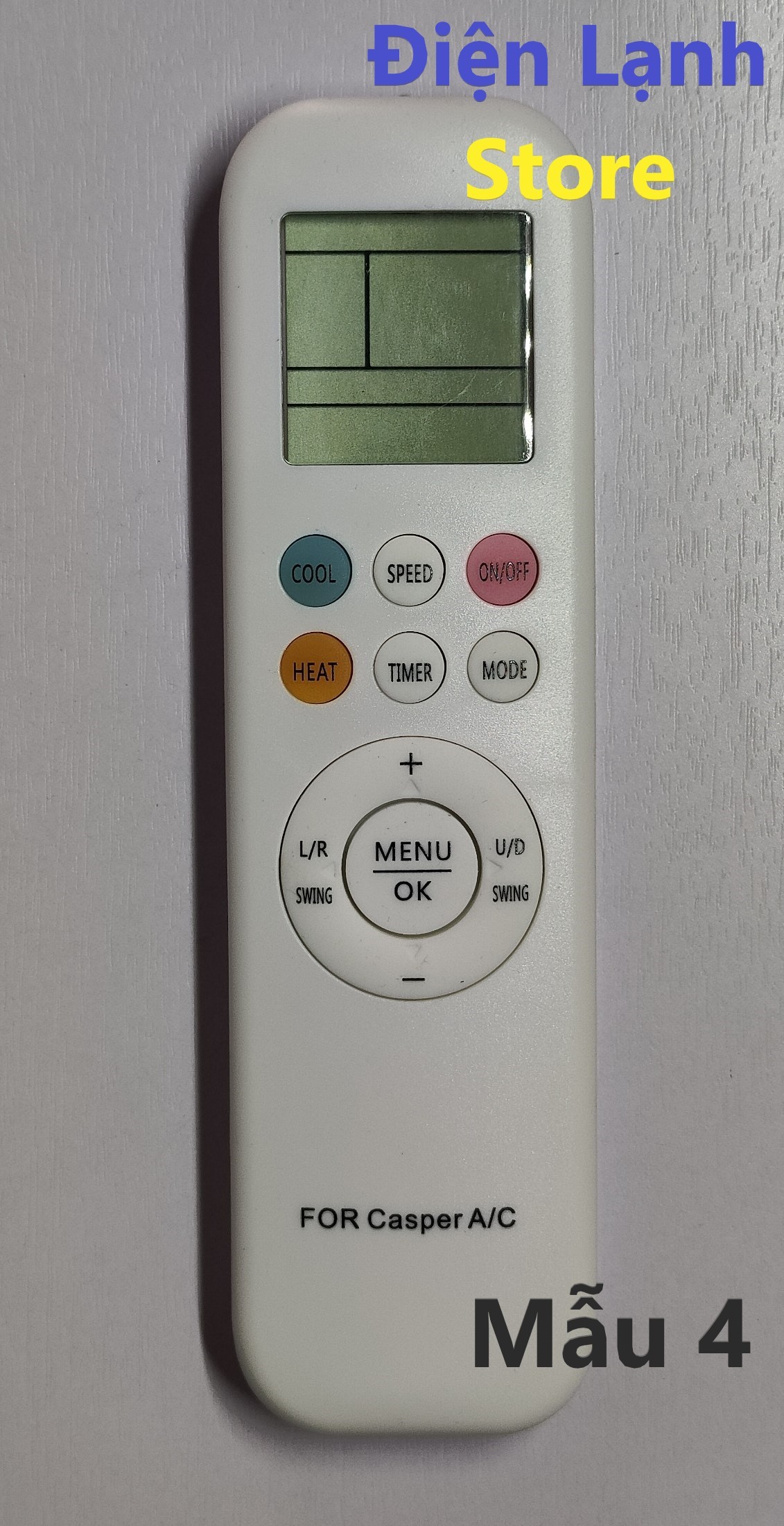Remote Điều Khiển Máy Lạnh Casper Đa Năng Tặng Kèm Pin - Màu Trắng