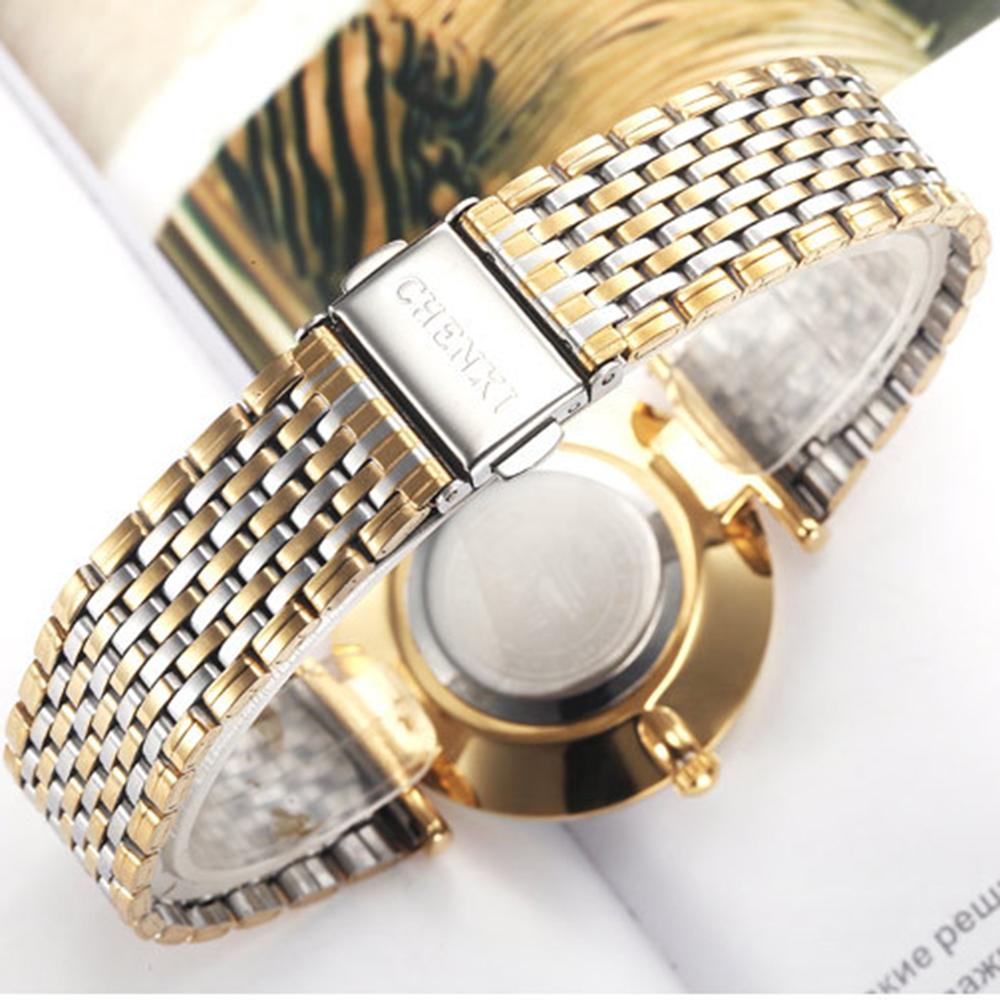 Đồng hồ đôi dây thép không gỉ Chenxi 07KN2C (Mặt Đen)