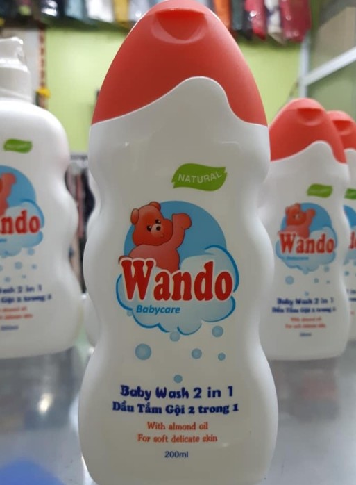 Dầu tắm gội 2 trong 1 Wando 200ml