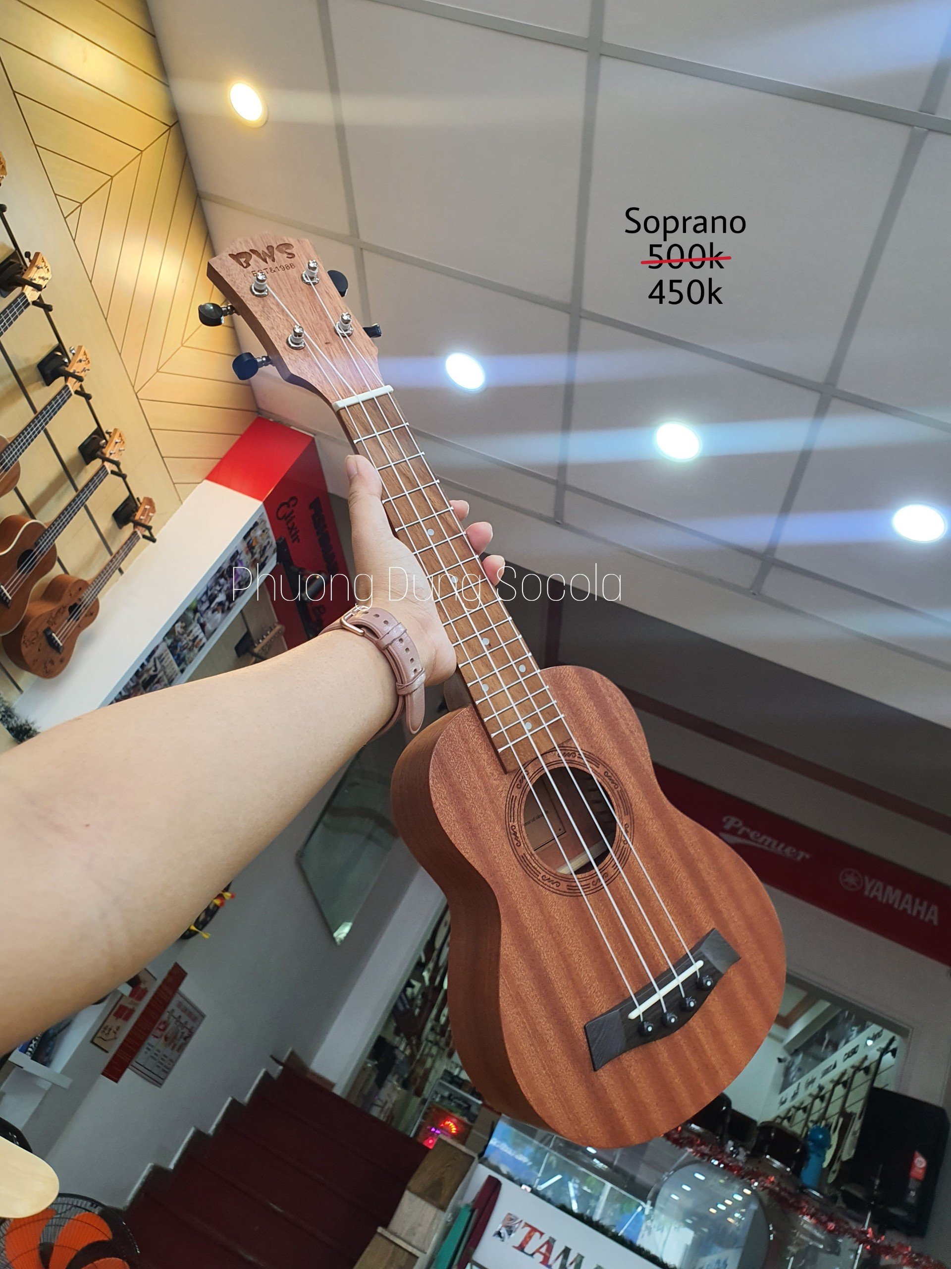 Đàn Ukulele Gỗ chính hãng BWS - Size Soprano