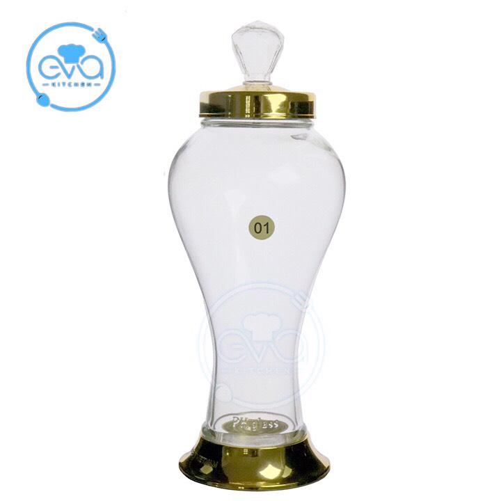 Bình Ngâm Thủy Tinh 2 Lít  Dáng Củ Sâm HS2L