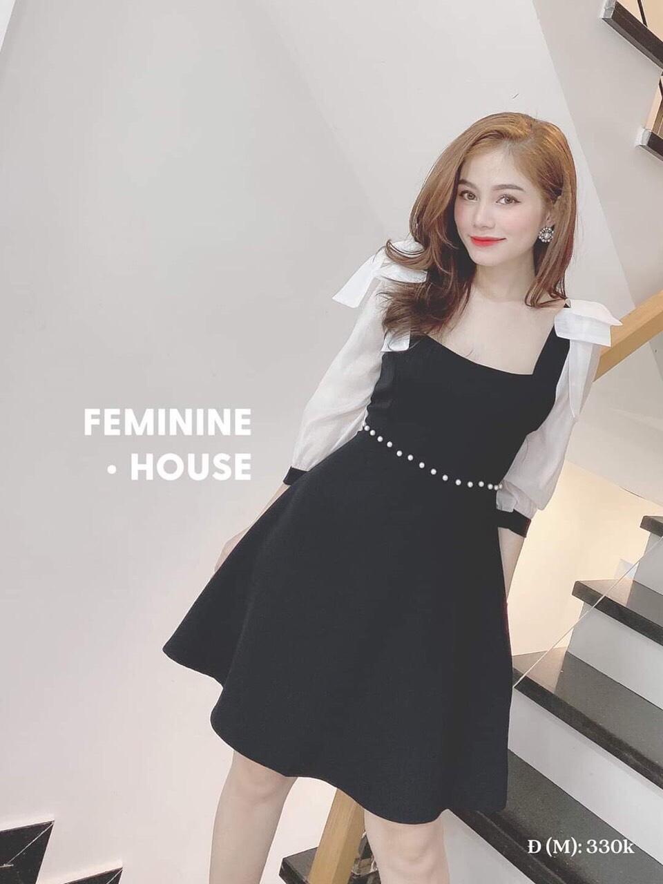 Đầm umi tay lỡ đính eo-QH