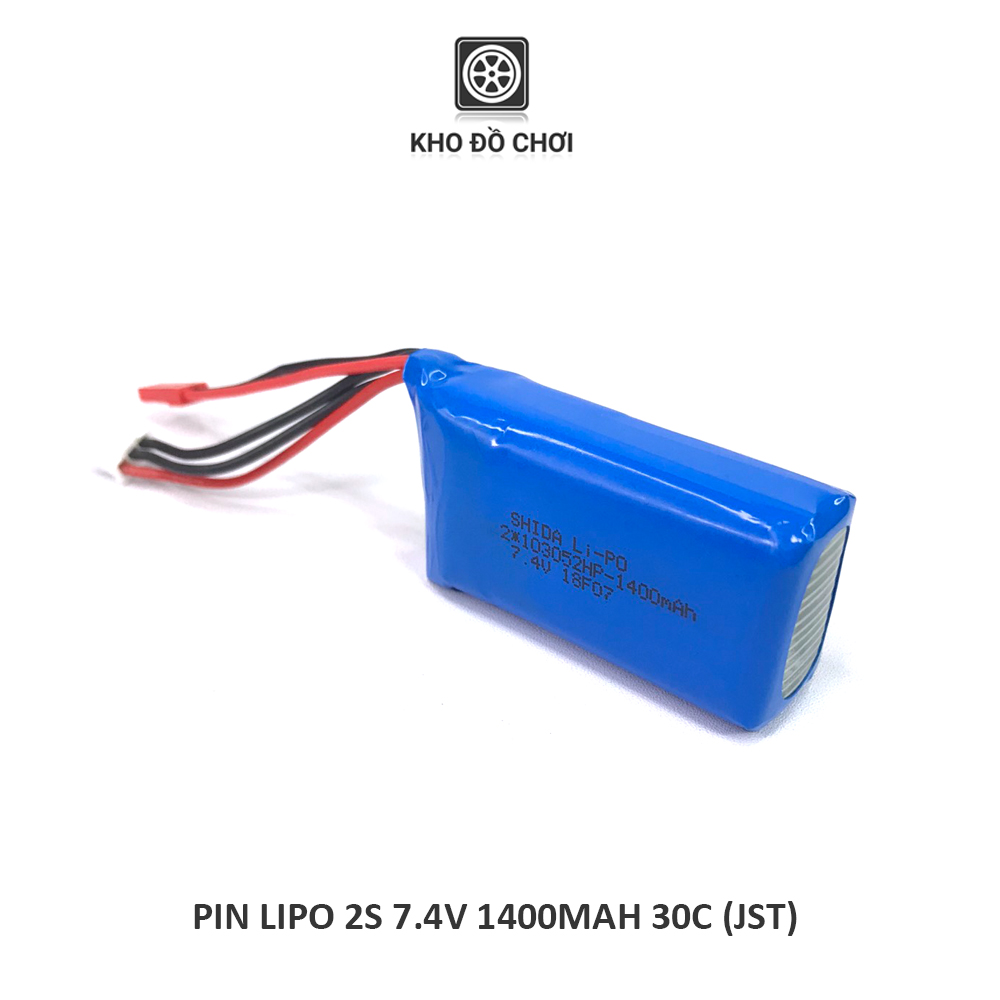 Pin Lipo 2s 1400mAh 7.4V 30C (JST)