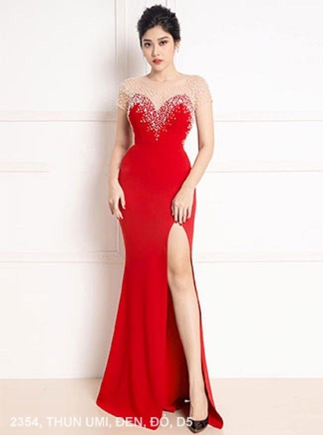 S,M,L,XL Đầm dạ hội cúp ngực đính hạt
