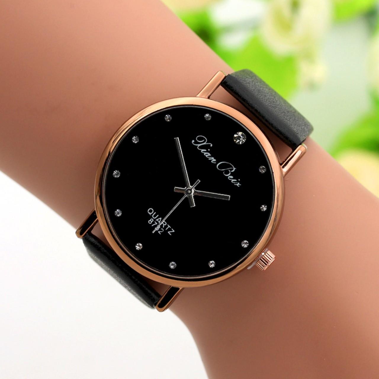 Đồng hồ Nam Nữ chính hiệu XIAN BCIX giá rẻ CHỐNG NƯỚC TỐT chất liệu dây da màu đen đẹp giá rẻ nam nữ đều dùng được