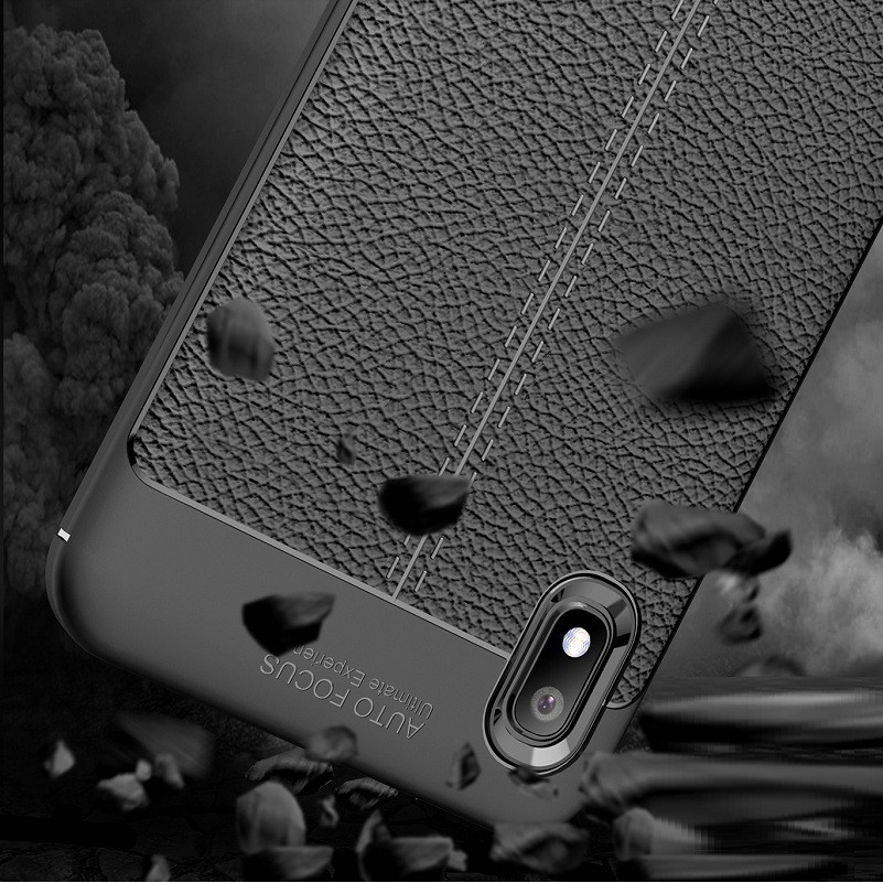 Ốp lưng dành cho Samsung Galaxy A10 Auto focus giả da silicon cao cấp