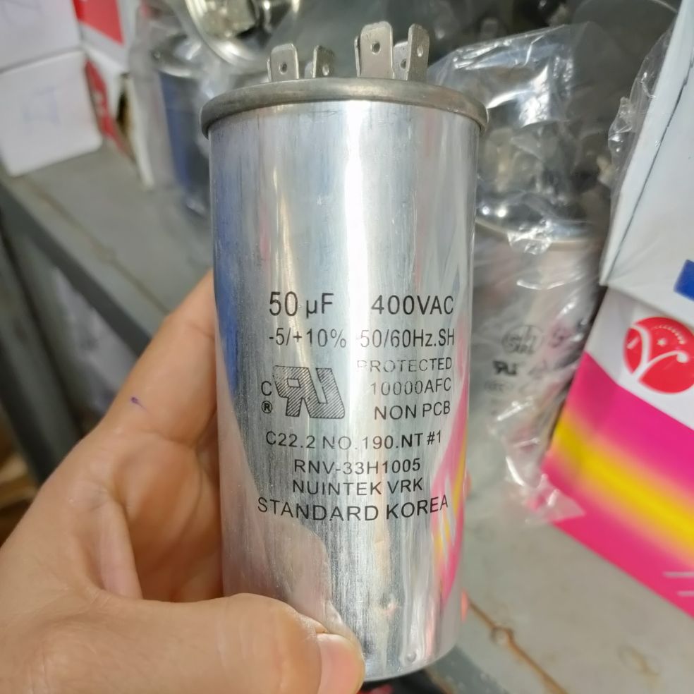 Tụ nhôm điều hoà 50uf 400v