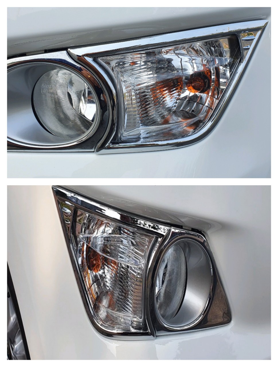 Bộ 2 Ốp viền đèn gầm mạ Crom Toyota Innova Đời 2017 đến 2021