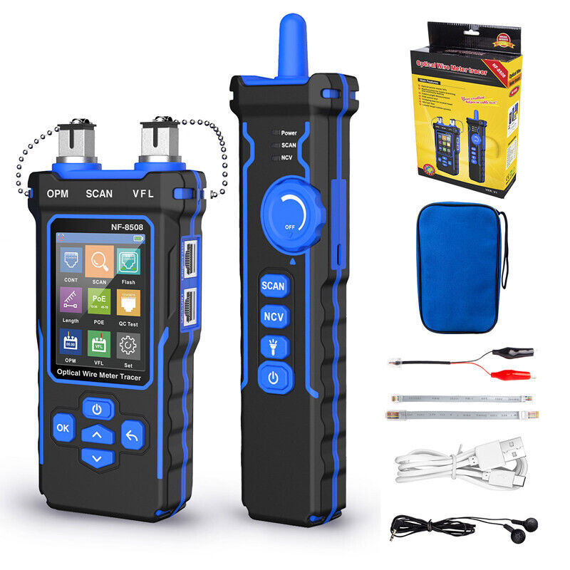 Máy test mạng đa năng 9 trong 1 hổ trợ poe+đo công suất quang+vfl scan+chiều dài noyafa nf-8508