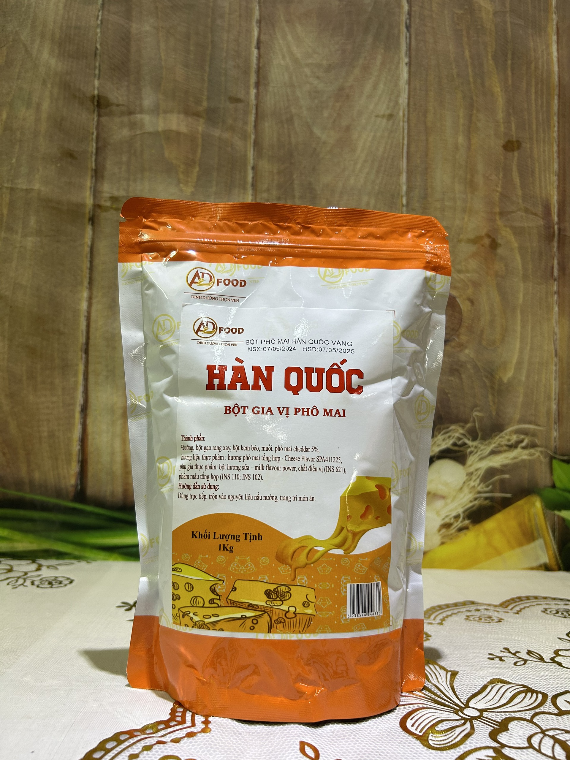 Bột phô mai Hàn Quốc vàng gói 500g