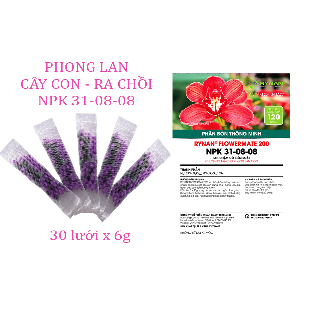 Slow-dissolving fertilizer for Flowermate 200 seedling orchid 4-month resolution (Jar 180g)