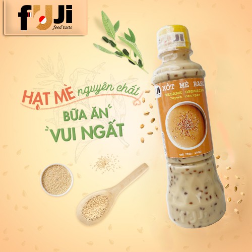 Chai nước sốt mè rang fuji 180 ml - chai nước chấm mè rang hạt mè nguyên chất