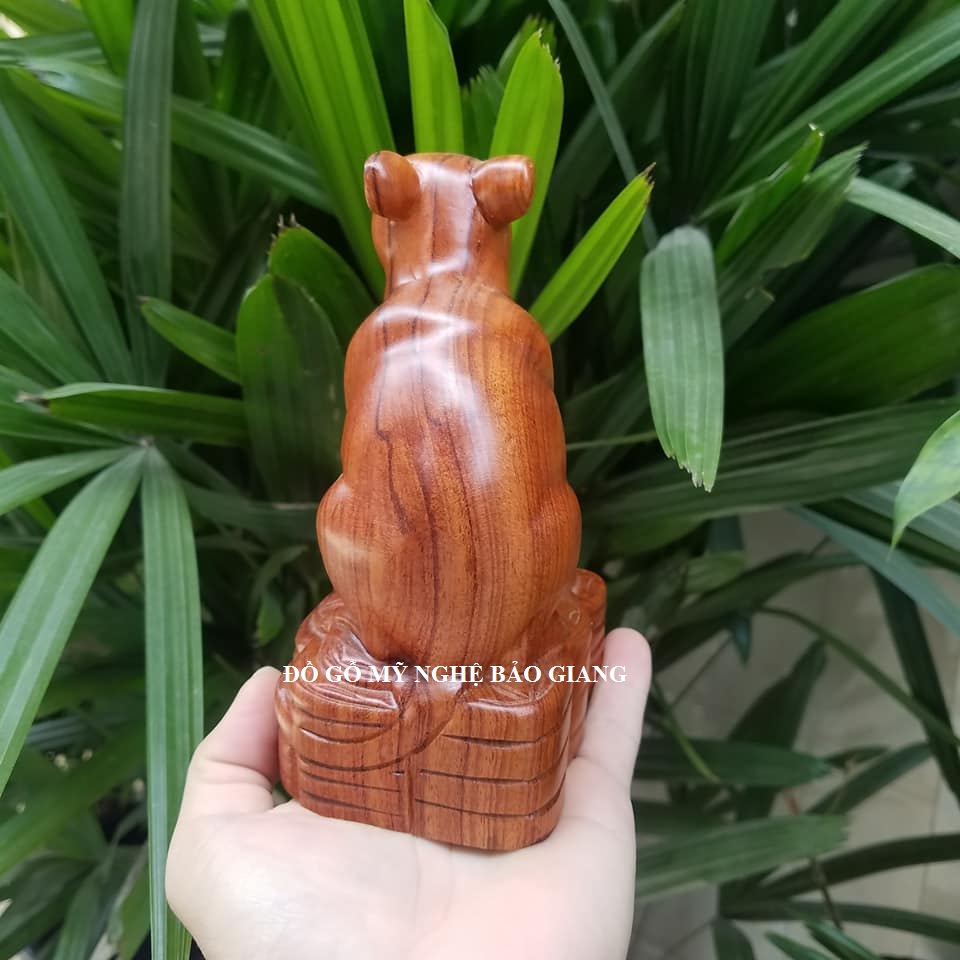Tượng con chuột gỗ hương