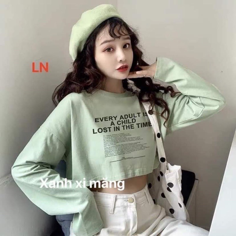 Áo croptop tay dài very LN11