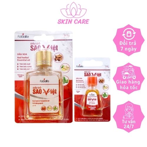 Dầu Đỏ Sao Việt FobeLife Giúp Làm Ấm Cơ Thể Giảm Nnức Mỏi Cảm Lạnh