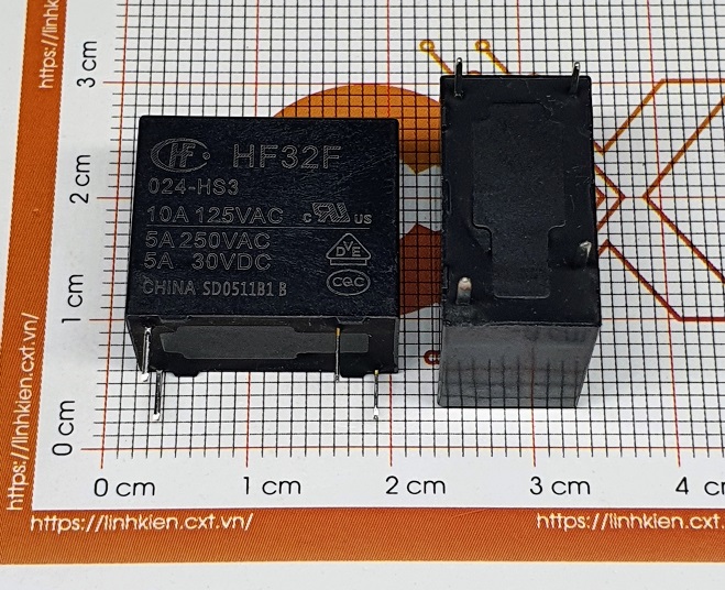 Hongfa Relay 5A 24V (4 chân) JZC/HF32F-024-HS3