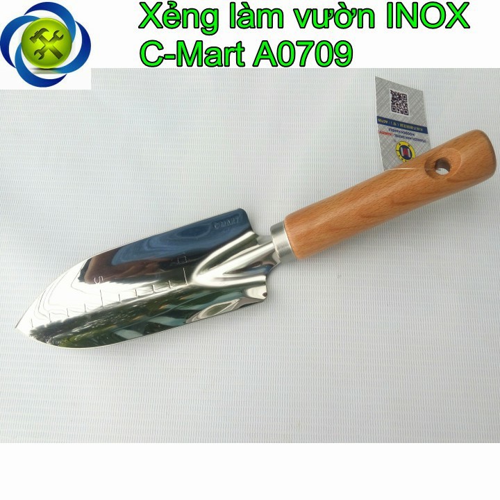 Xẻng làm vườn inox c-mart a0709