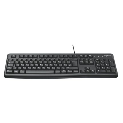 Bàn phím có dây Logitech K120 - Bền bỉ, chống tràn, có thể điều chỉnh góc độ gõ, kích thước đầy đủ có phím số