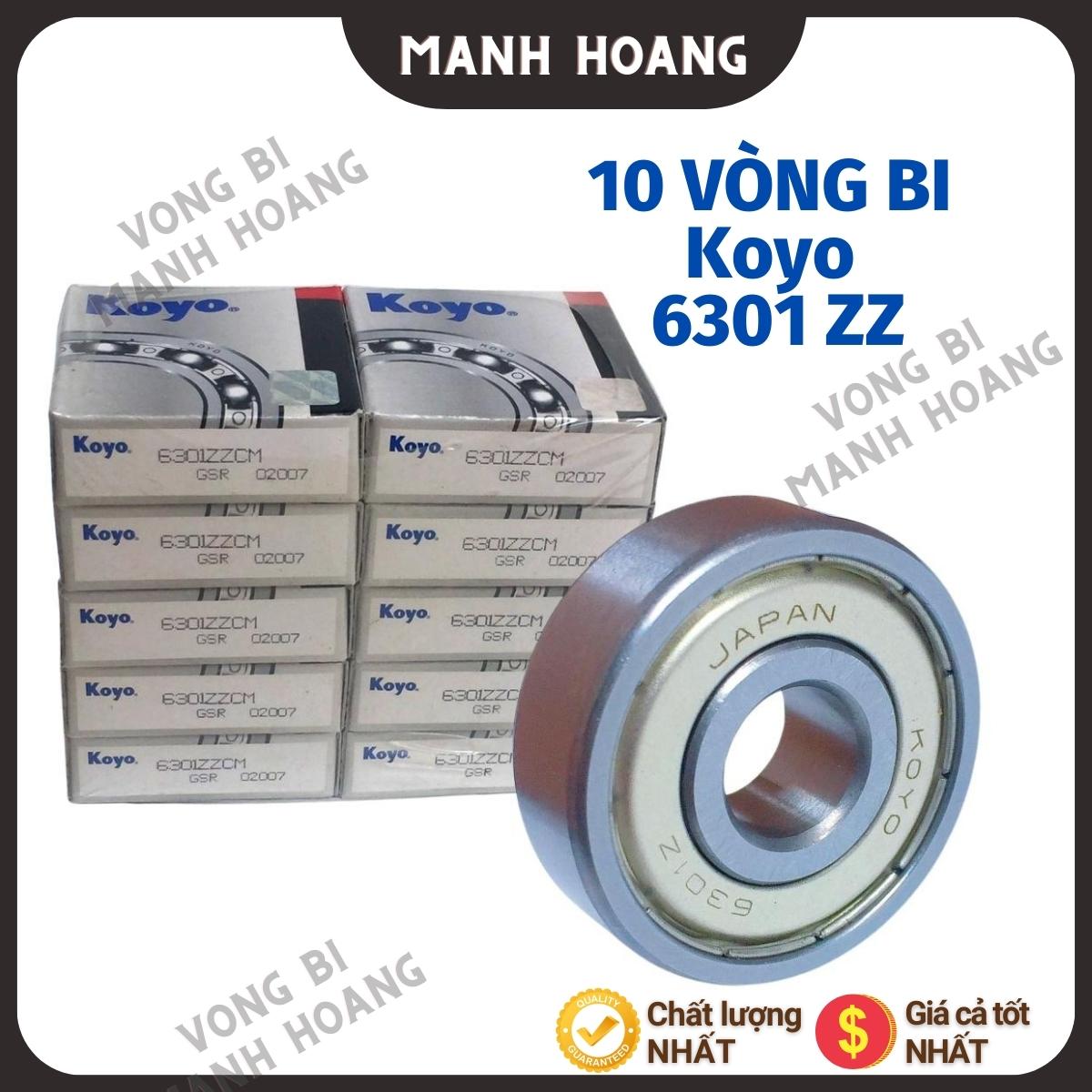 Combo 10 vòng bi koyo 6301 zz, chất lượng tốt, trơn, bền bỉ. - vòng bi mạnh hoàng