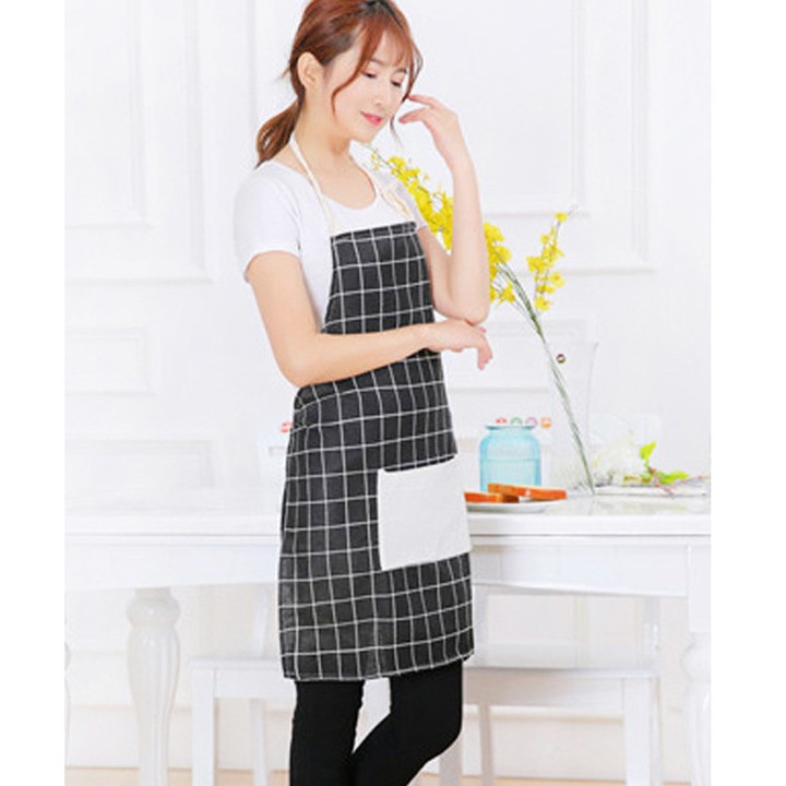 Tạp Dề Nội Trợ - Vải Kẻ Ô