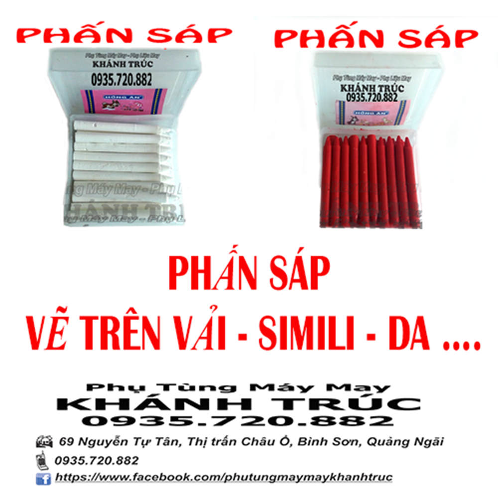 Phấn sáp Tráng + Đỏ máy may công nghiệp