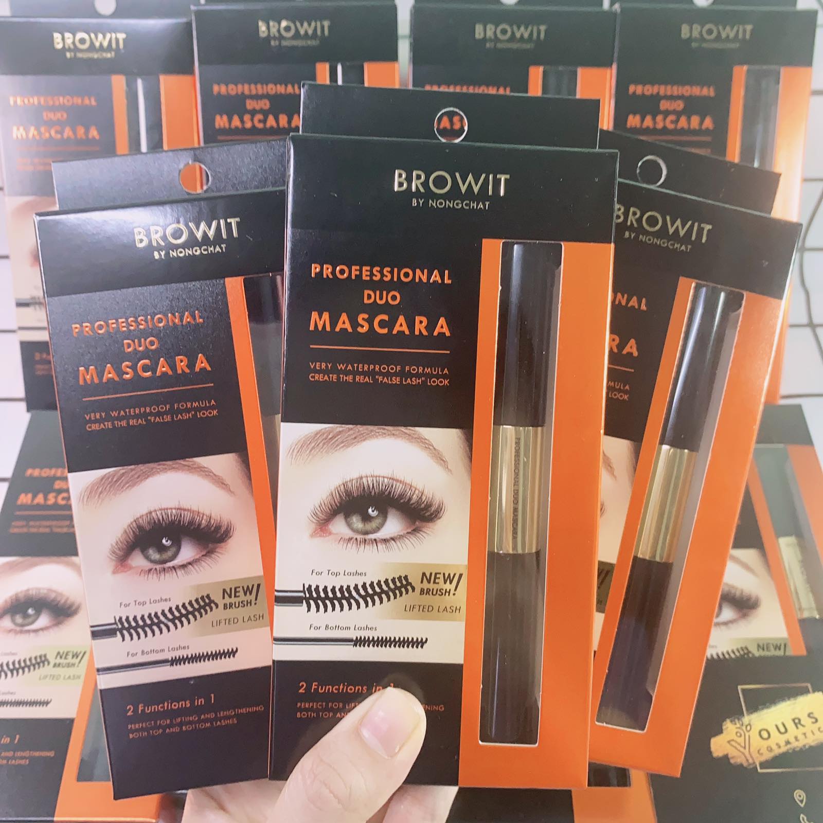Mascara NongChat Browit 2 Đầu Làm Dày va Dài Mi