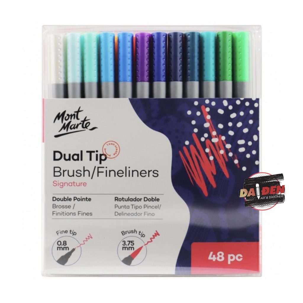 Bộ bút marker 48 màu dual brush mont marte