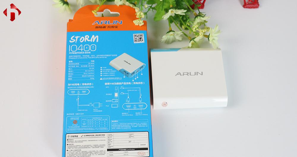 SẠC DỰ PHÒNG ARUN 10.400mAh