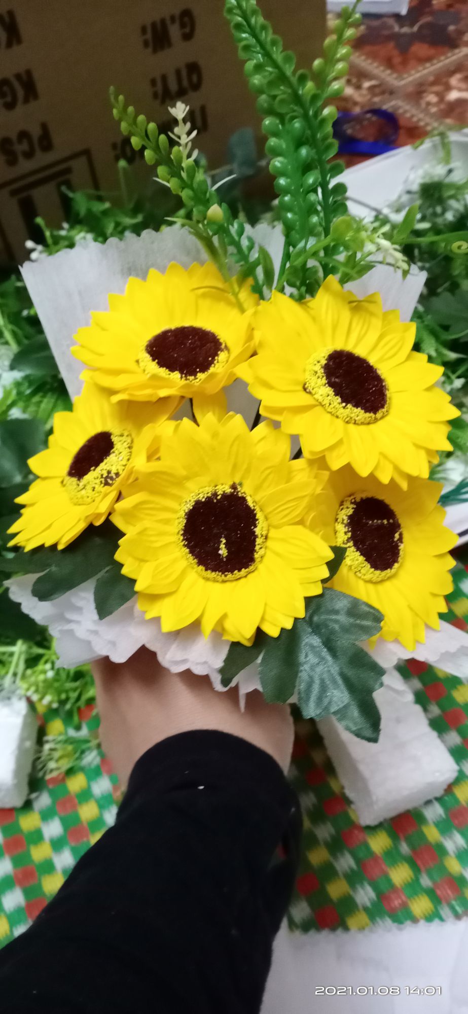 Bó hoa hướng dương sáp thơm MS 05N