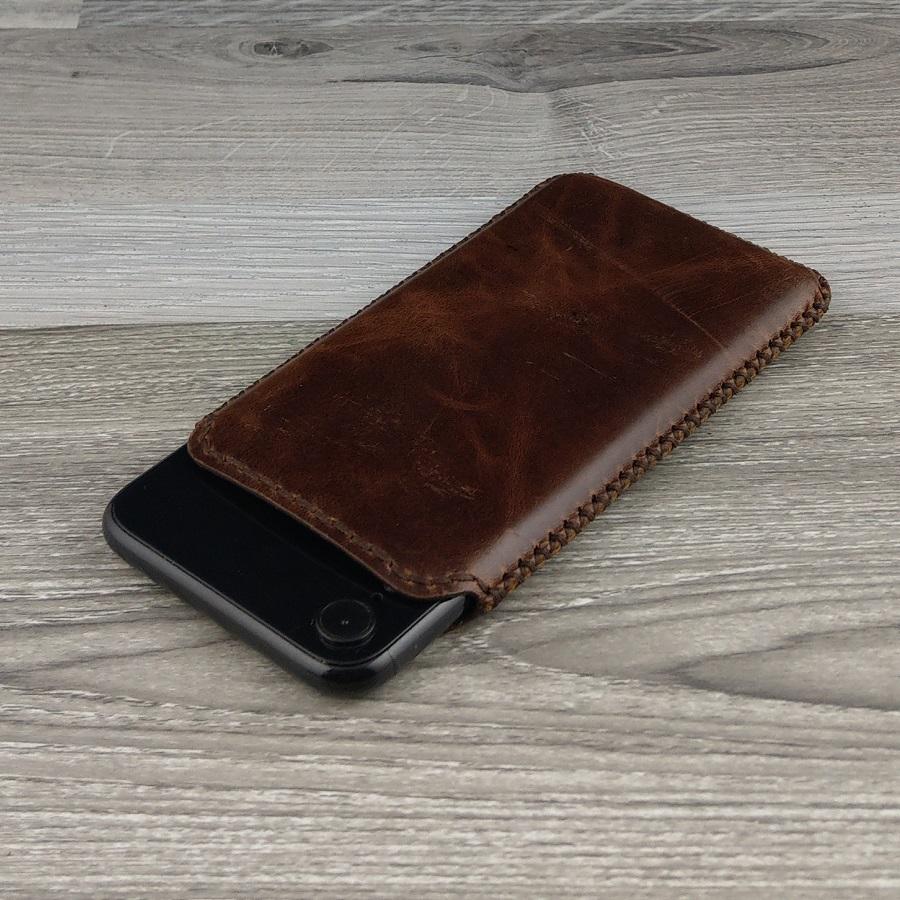 Bao Da Rút Iphone XR Vintage Da Bò