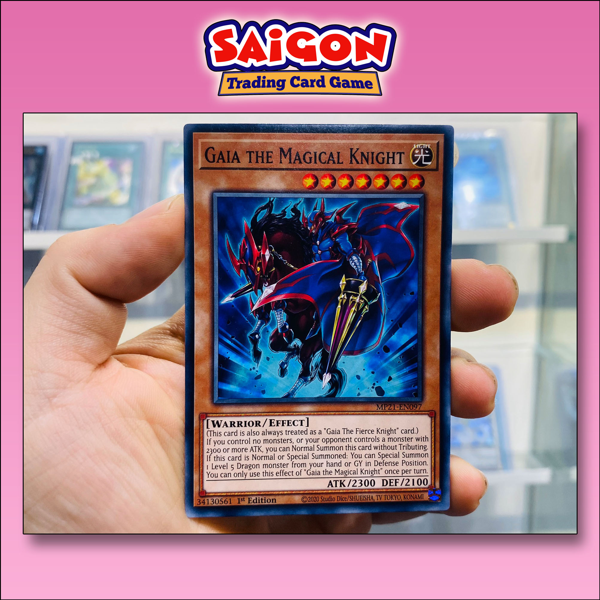 Thẻ bài yugioh mã mp21-en097 - gaia the magical knight - common - 1st edition