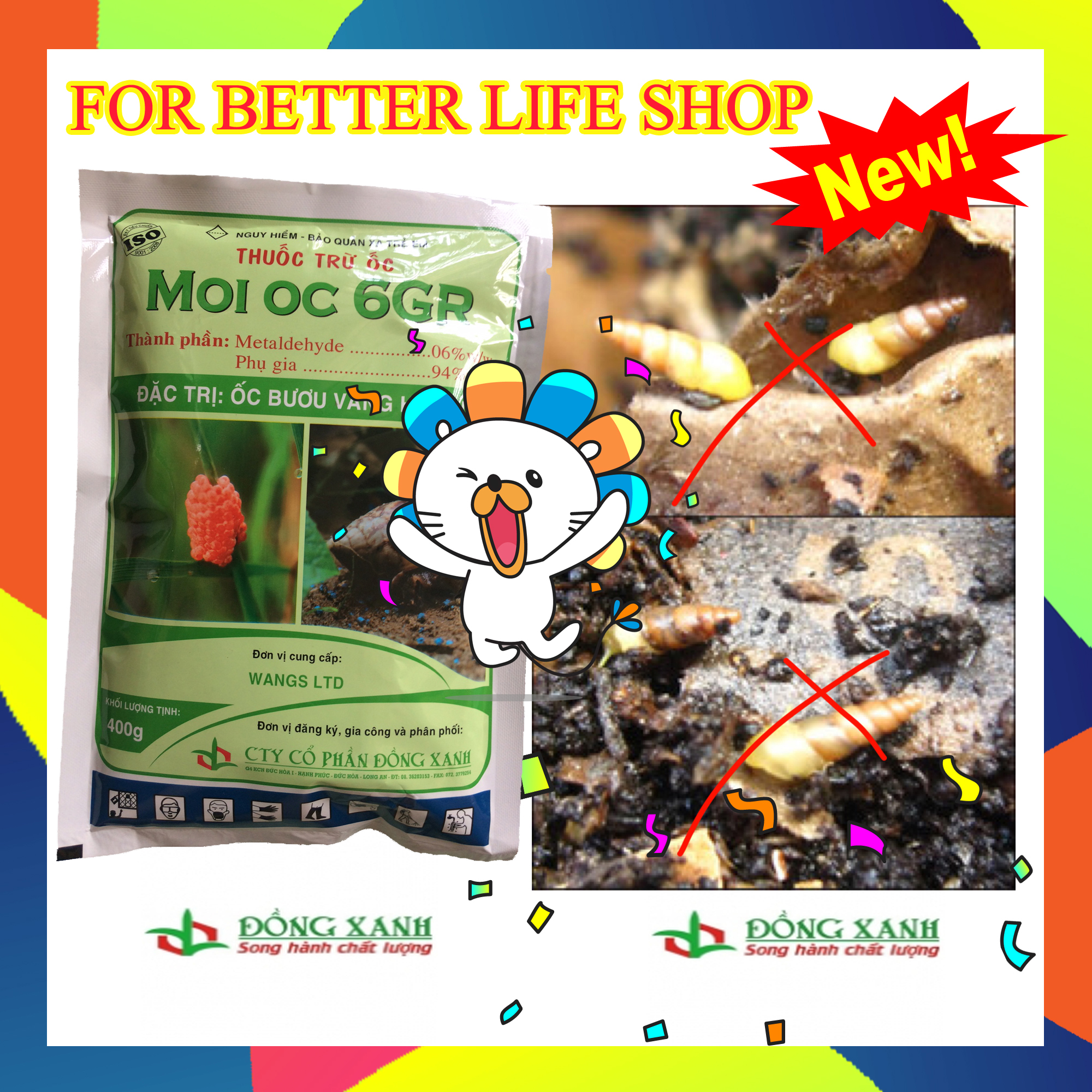 Th uốc trừ ốc MOI OC 6GR (Gói 400gram) - Th uốc diệt ốc