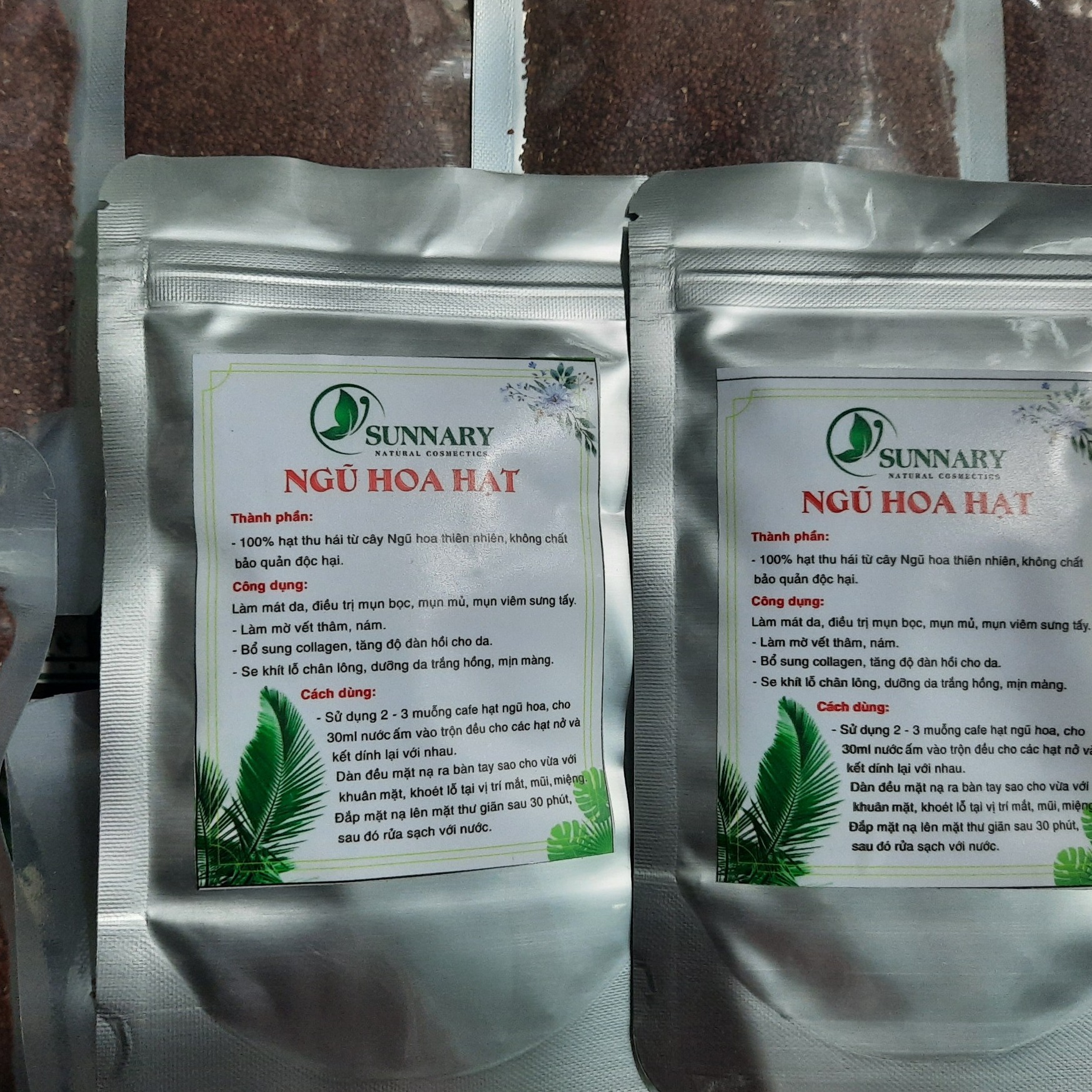 [HCM]Mat nạ ngũ hoa hat dương da 100gr