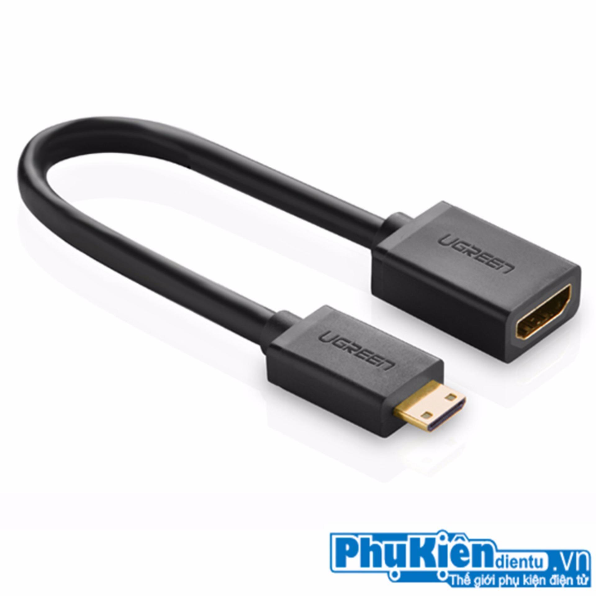 Cáp chuyển đổi mini HDMI sang HDMI female Ugreen 20137 (Đen)