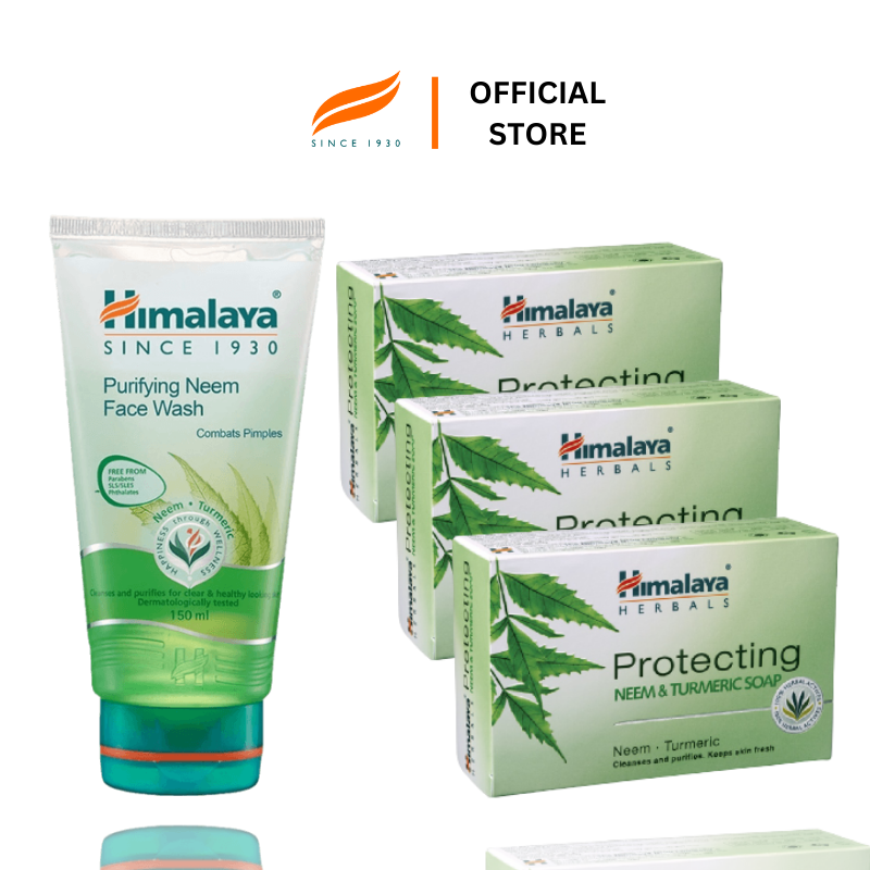 [HÀNG CHÍNH HÃNG]Neem Combo Set sữa rửa mặt neem 150ML*1 + Xà Phòng Neem 75gm*3