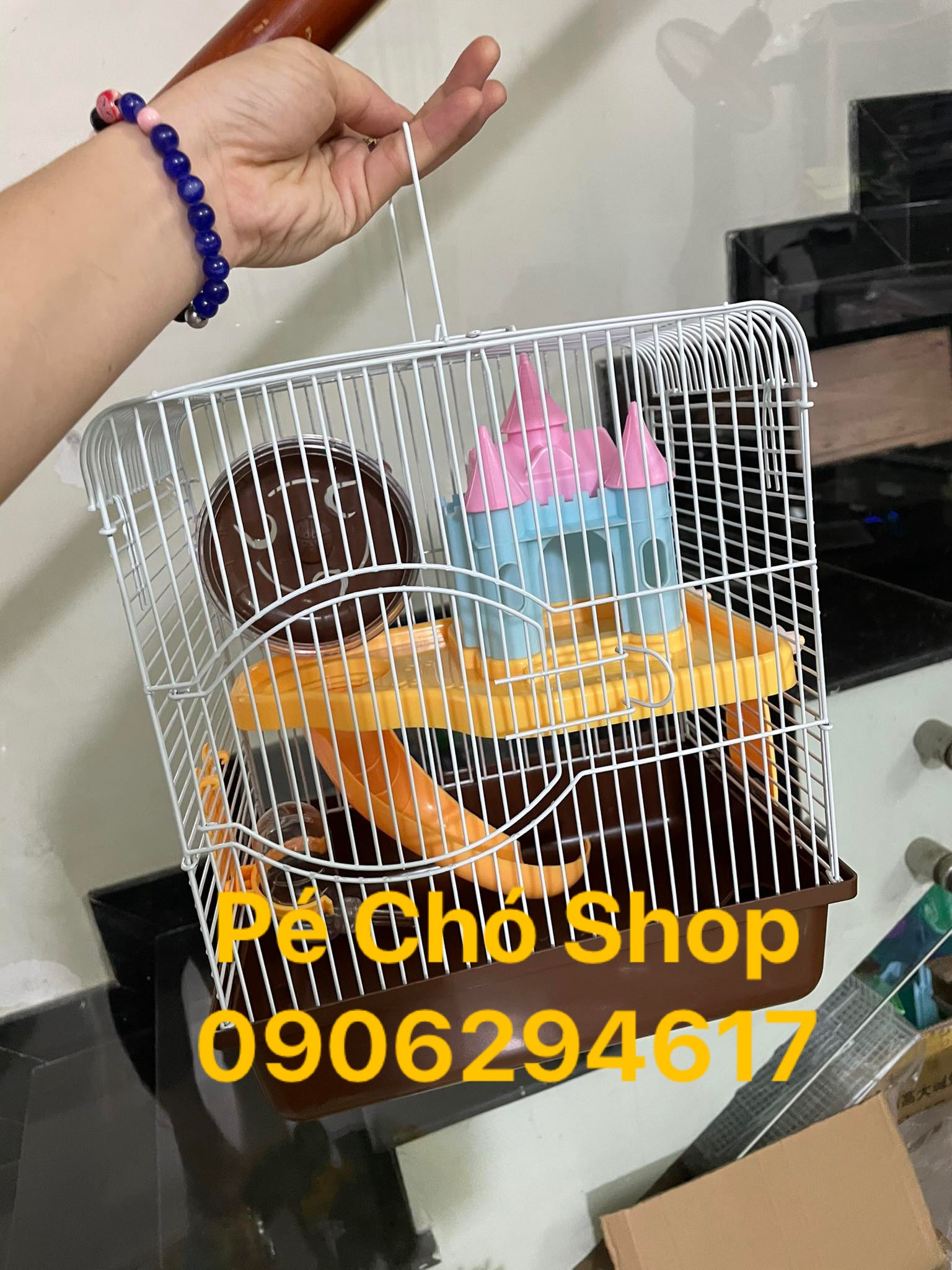 [HCM]Lồng hamster Lâu Đài 1 tầng hamster size d27r21c30
