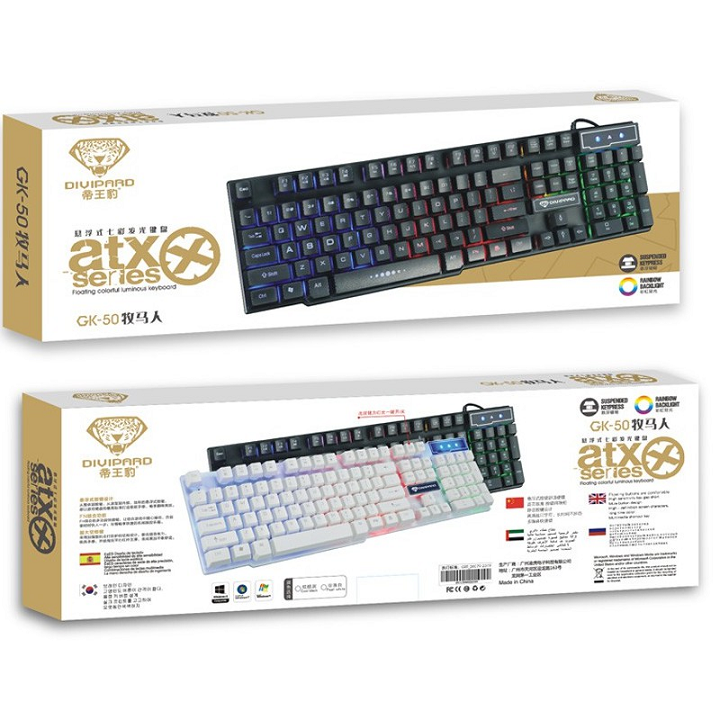 Bàn Phím Game Thủ Giả Cơ Divipard Gk-50 Led Rainbow
