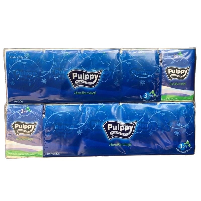 Khăn Giấy Lụa Bỏ Túi Pulppy Compact 10 gói