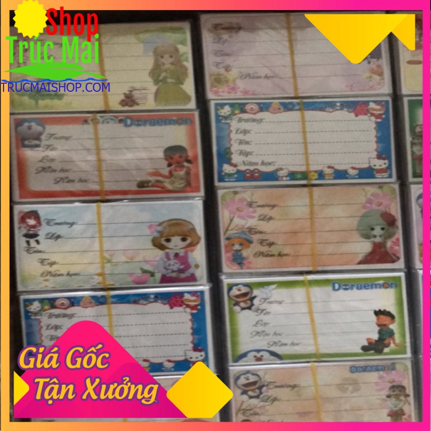 Nhãn vở 30 chiếc nhãn vở có dính sẵn ✅