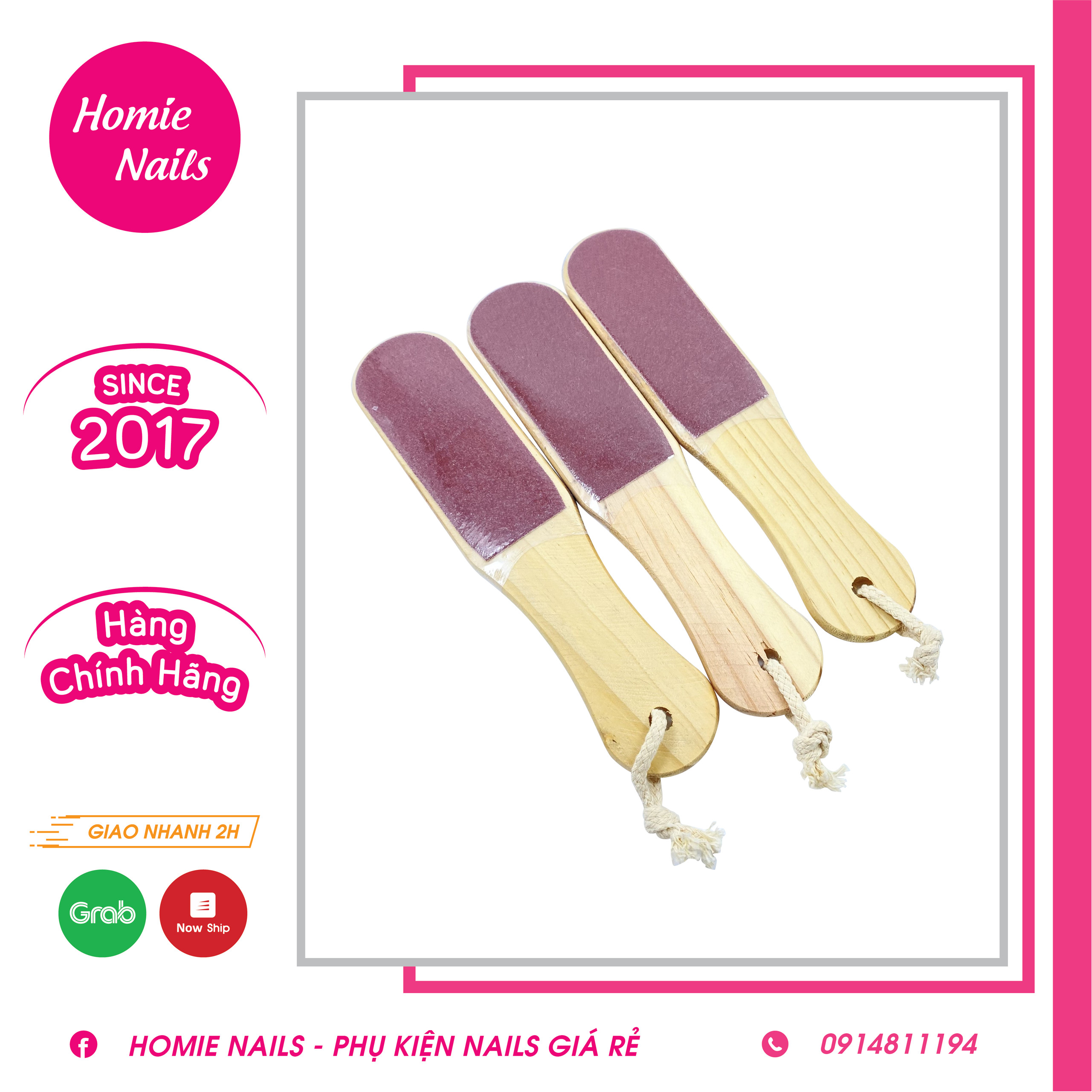 Chà gót Chân Cán gỗ
