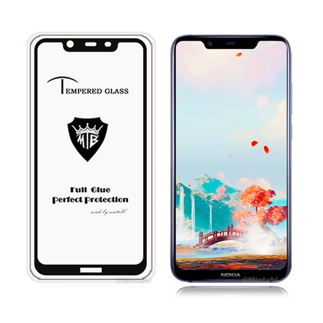 Kính cường lực Nokia 8.1 full màn hình