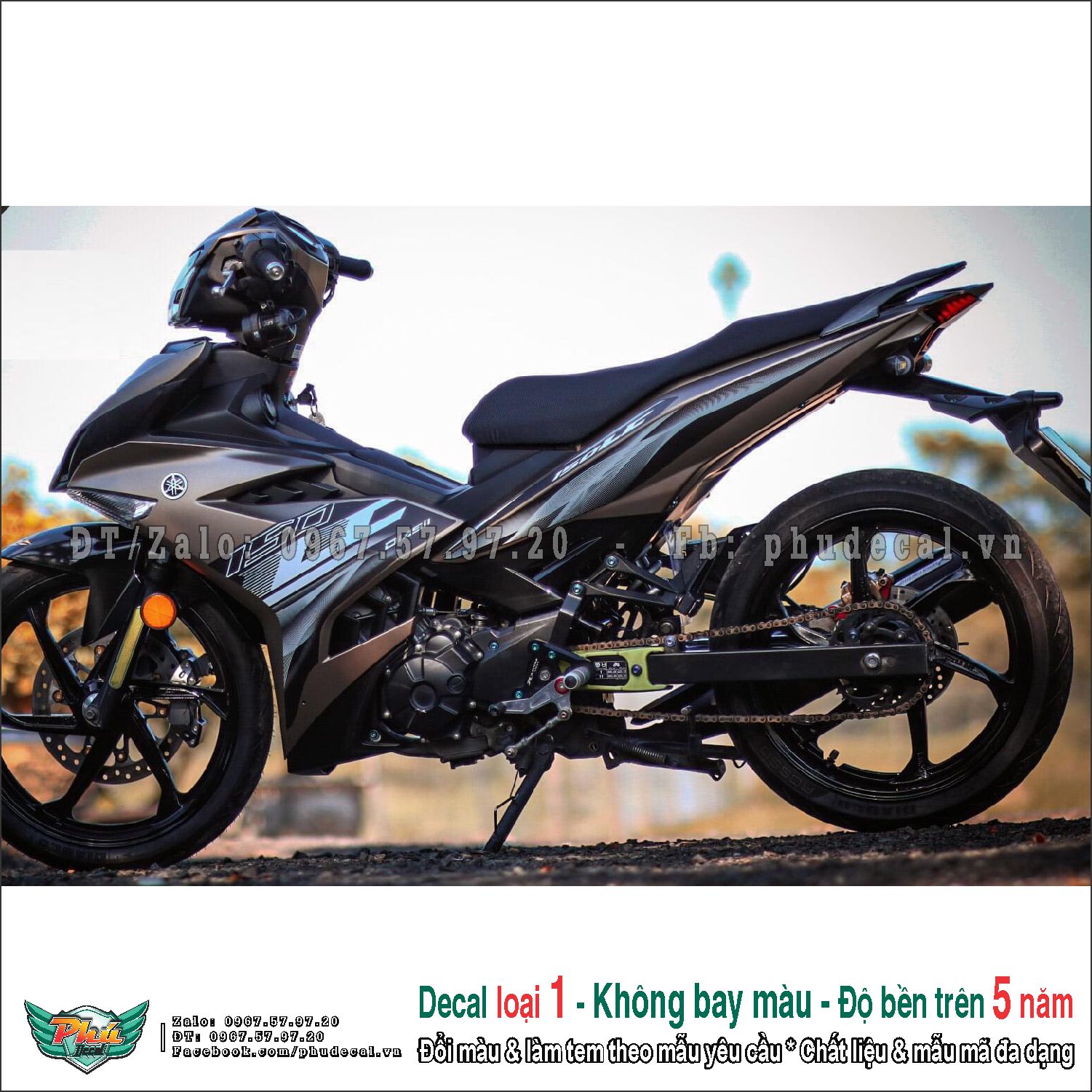 Tem rời exciter 150 lc xám 2021