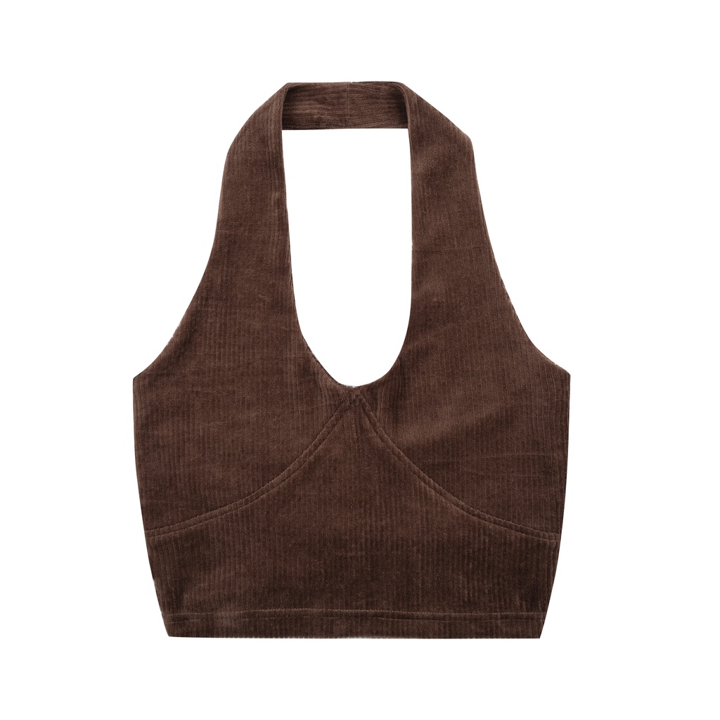 Áo Croptop Yếm PRADIES Velvet Halter