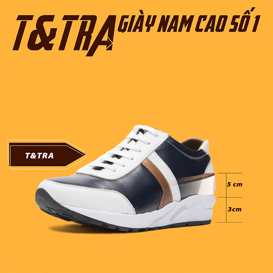 [8cm] shoes high male T&TRA T29 White Blue