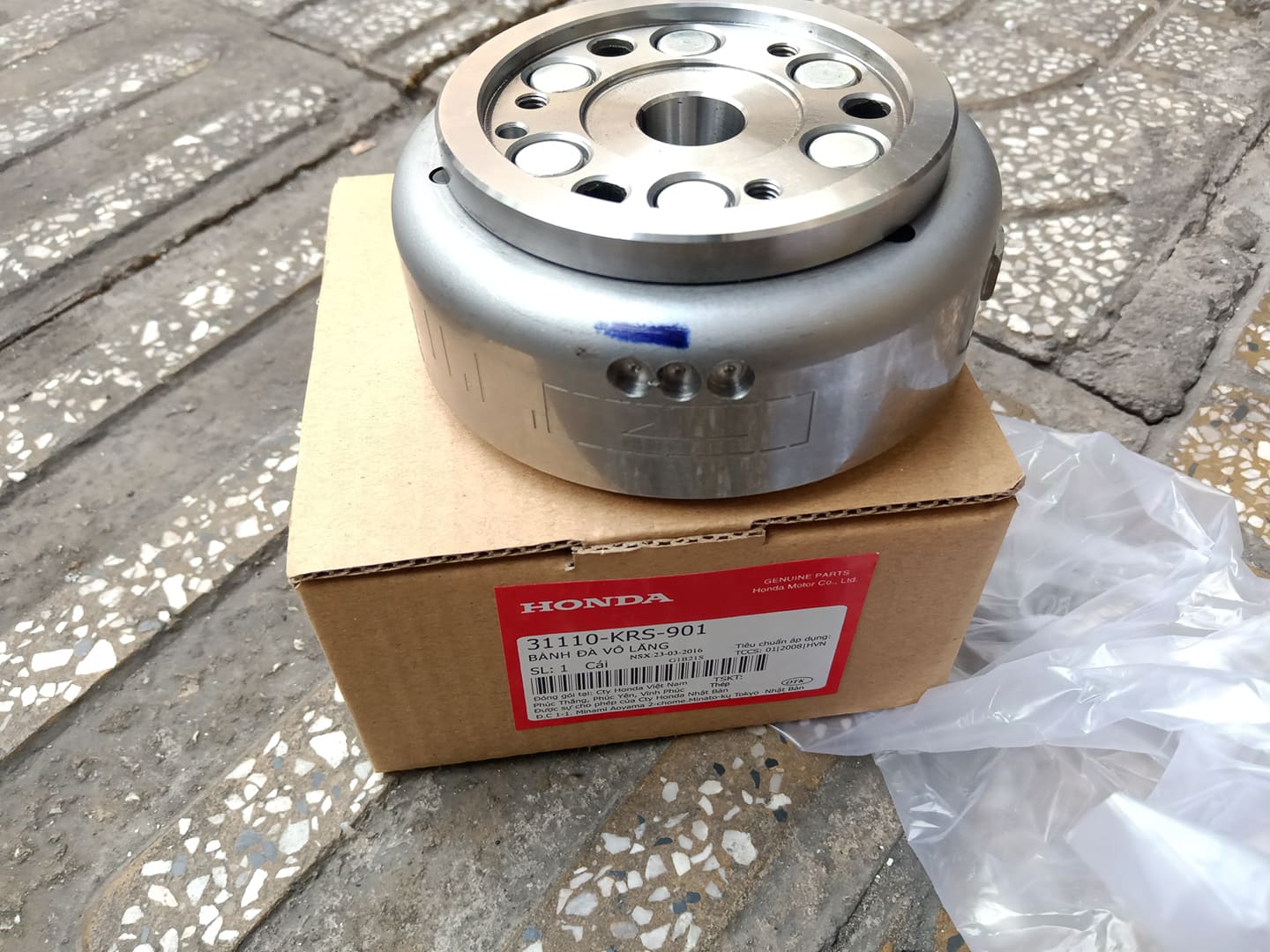 Vô lăng 6 cục xe Wave Alpha Wave Rs Honda loại 1