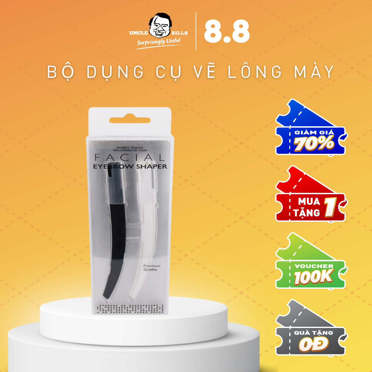Dao cạo chân mày bộ 2 cái ubl ag3686