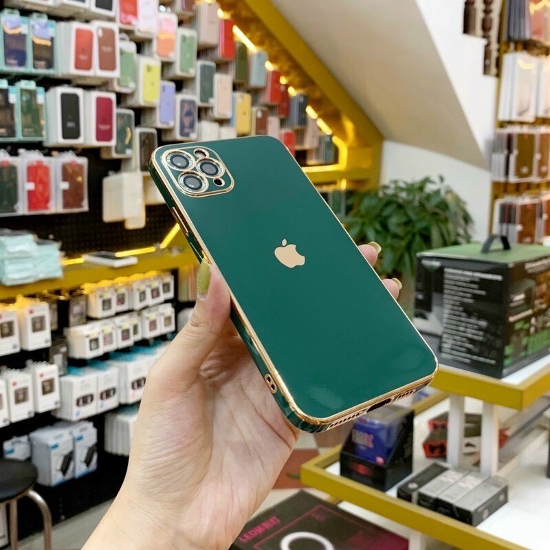 Ốp Táo Xi Viền Vuông Độ Iphone 12 Cao Cấp