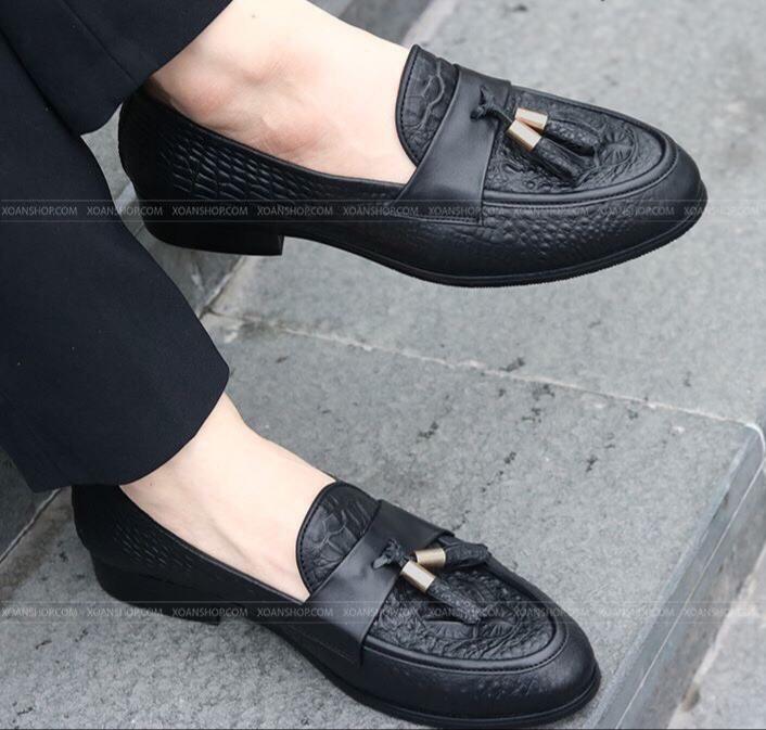 Giầy lười  mọi nam da bò sang trọng