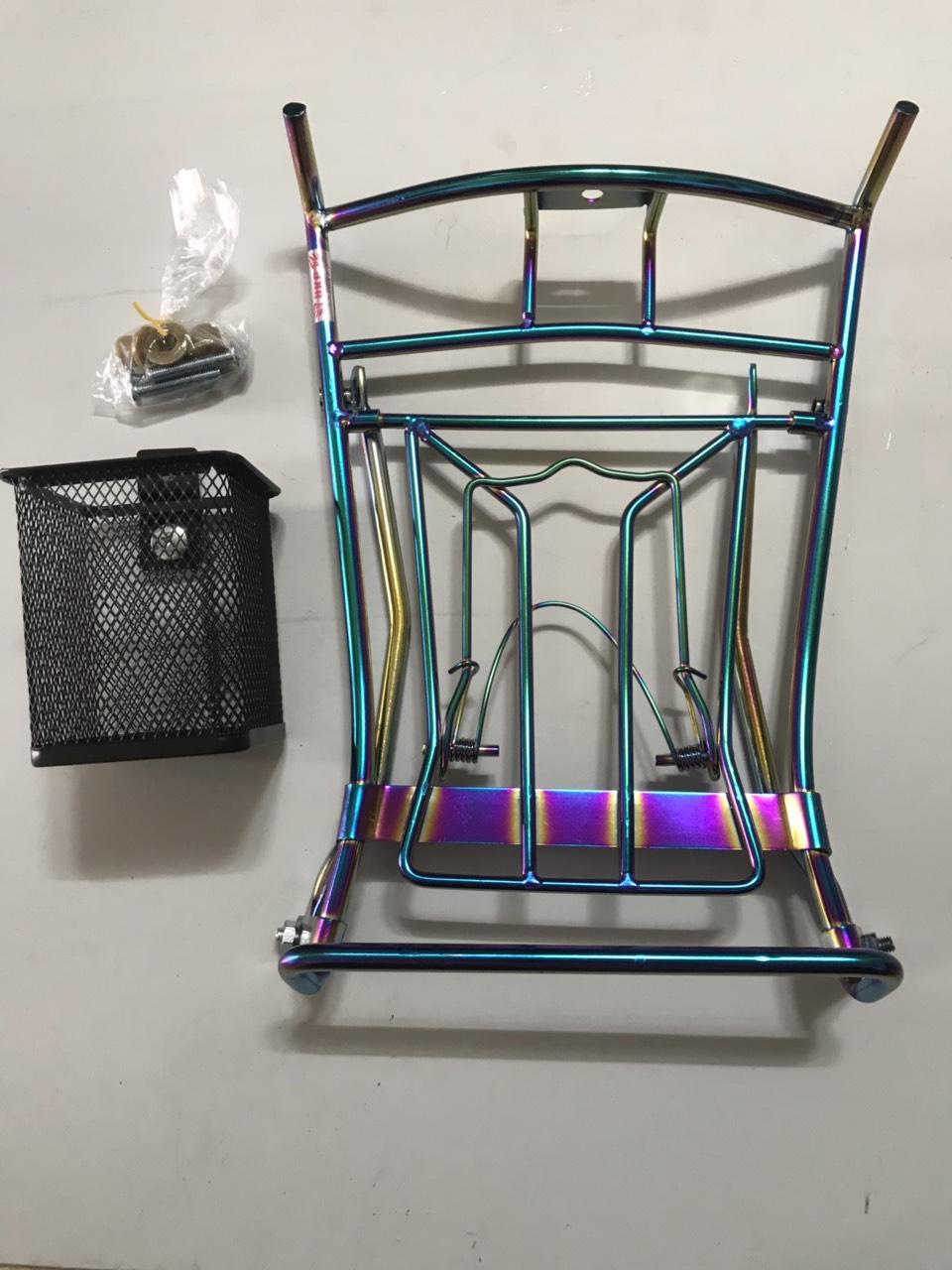 Bộ baga Titan 10ly 7 màu Và Giỏ Nhỏ vuông Cho Air Blade 125-150 đời 2013-2021 Quốc Bảo shop