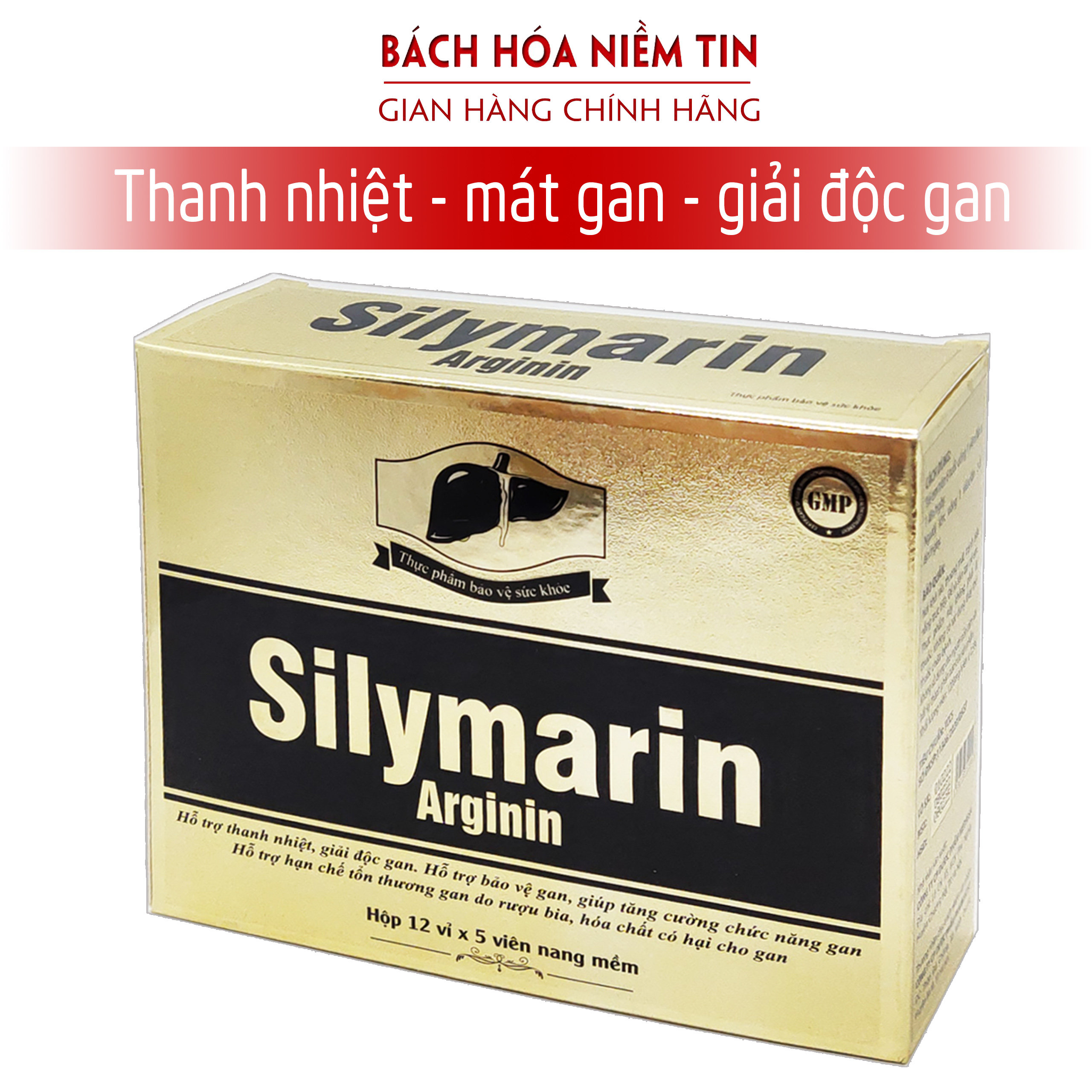 Viên uống thải độc gan Silymarin - Giải độc gan, bổ gan hiệu quả từ thảo dược an toàn hiệu quả - Hộp 60 Viên chuẩn GMP